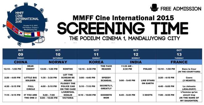 mmff cine international 2015 schedule