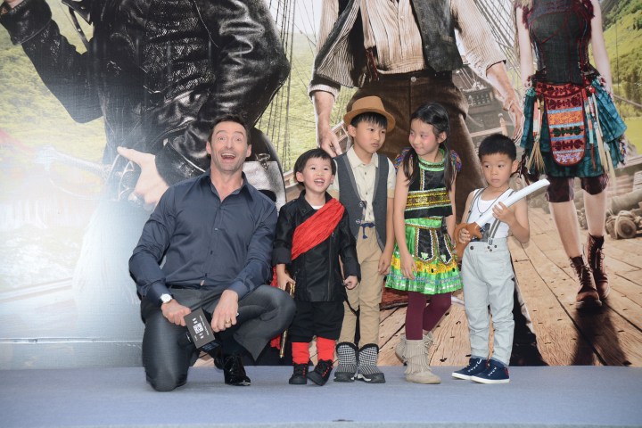 Hugh Jackman and at Hong Kong junket for Warner Bros. Pictures and RatPac-Dune Entertainment s action adventure PAN, a Warner Bros. Pictures release.  Photo courtesy of Warner Bros. Pictures.