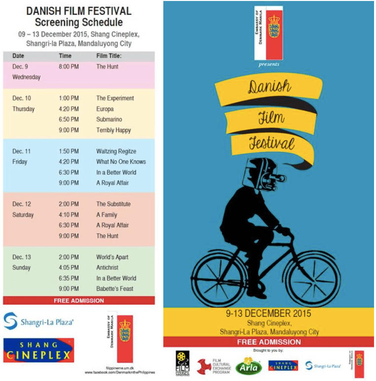 Danish Film Festival 2015 Screening Schedule