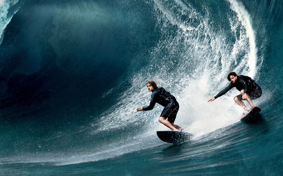 luke bracey and edgar ramirez in POINT BREAK