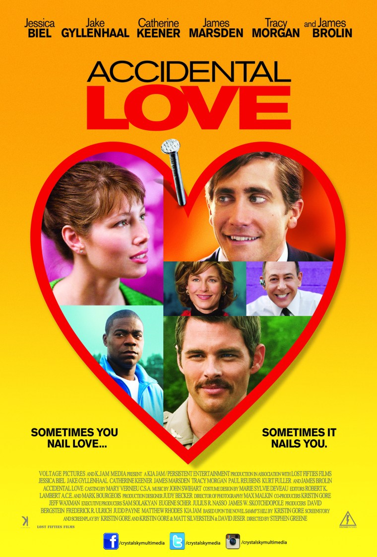 accidental love poster