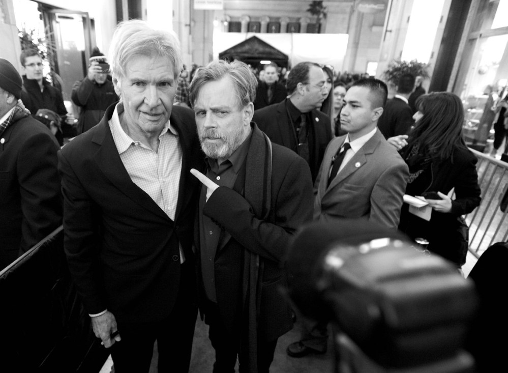 Harrison Ford and Mark Hamill.