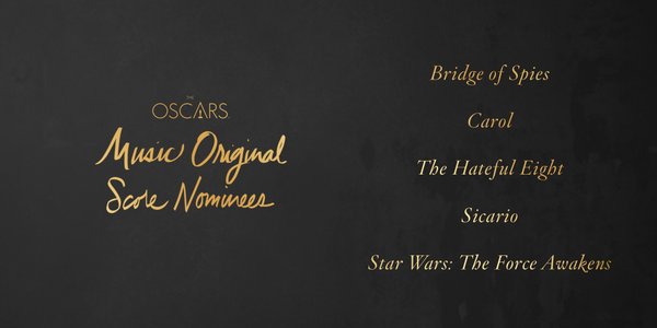 Oscars 2016 best original score