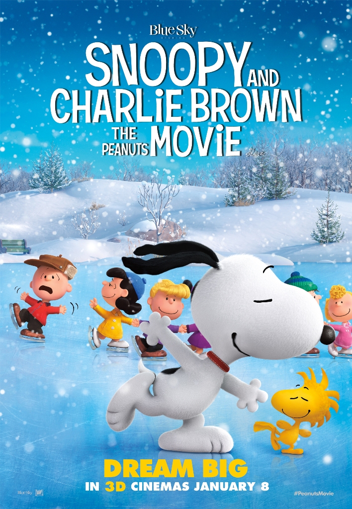 snoopy and charlie brown the peanuts movie poster