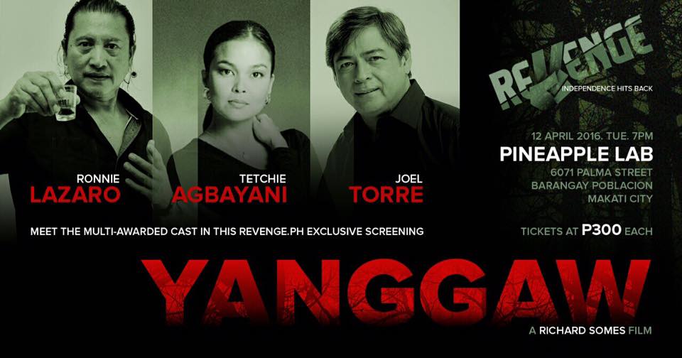 Revenge.PH to hold special screening of ‘Yanggaw’ in Pineapple Lab, ‘Boundary’ in A&nbsp;Space