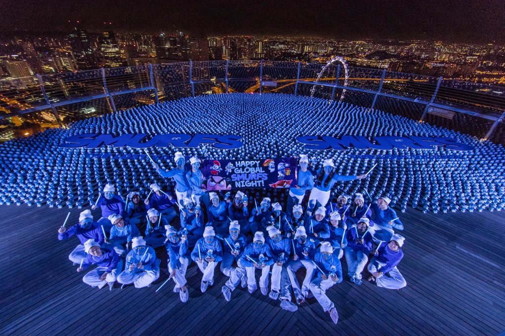 ‘Smurfs’ invade Skypark, Marina Bay Sands in&nbsp;Singapore
