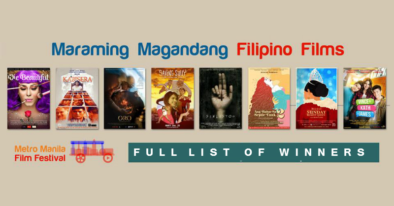 WINNERS: Metro Manila Film Festival&nbsp;2016