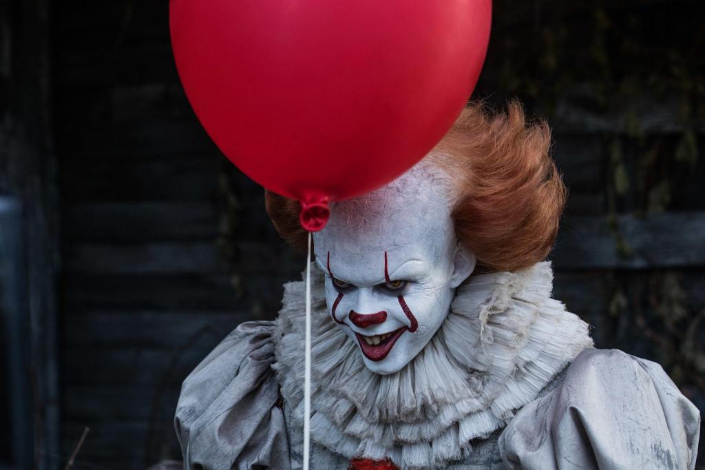 Bill Skarsgård plays predator clown Pennywise in horror film ‘It’