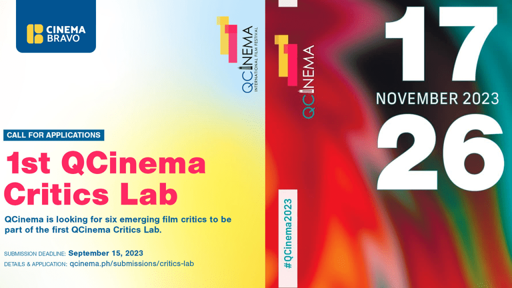 QCinema launches Critics Lab, looking for six emerging film critics to hone