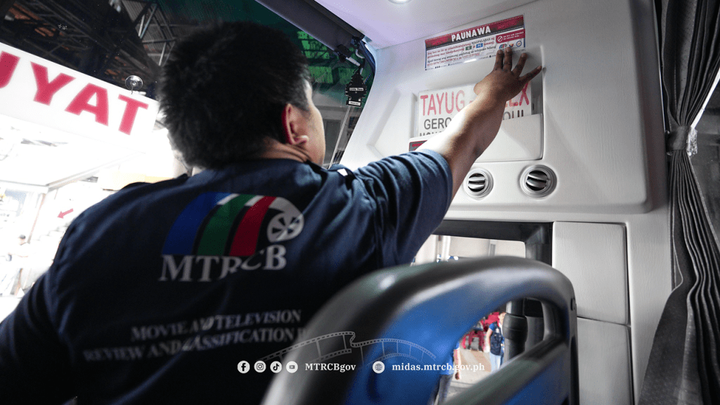 MTRCB enforces rule in PUVs this Holy Week: Only ‘G’ and ‘PG’ rated content&nbsp;allowed