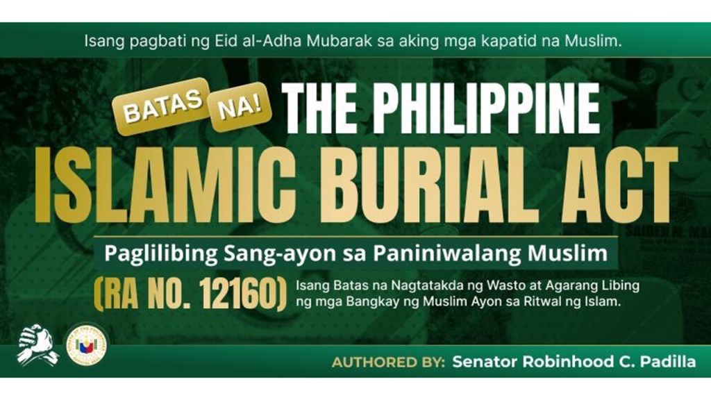 PH Islamic Burial Law authored by Robin Padilla applied in Freddie Aguilar’s final rites