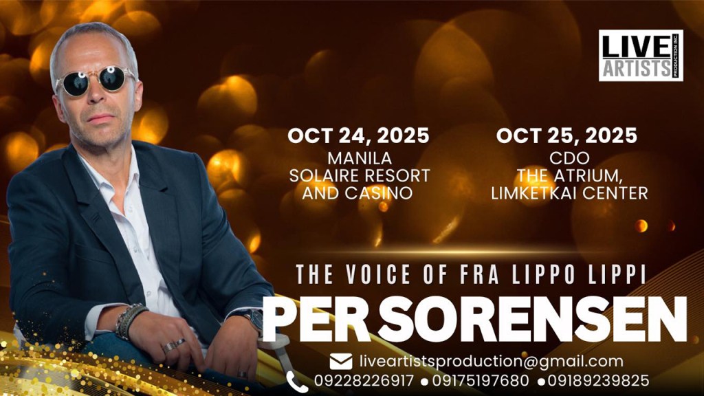 Fra Lippo Lippi’s Per Sørensen returns to Manila for Oct. 24 concert