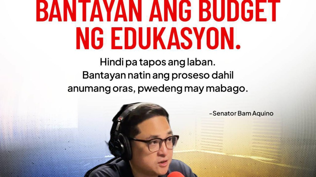 Artists, musicians support Bam Aquino’s vigilance call on ₱1.38T education budget