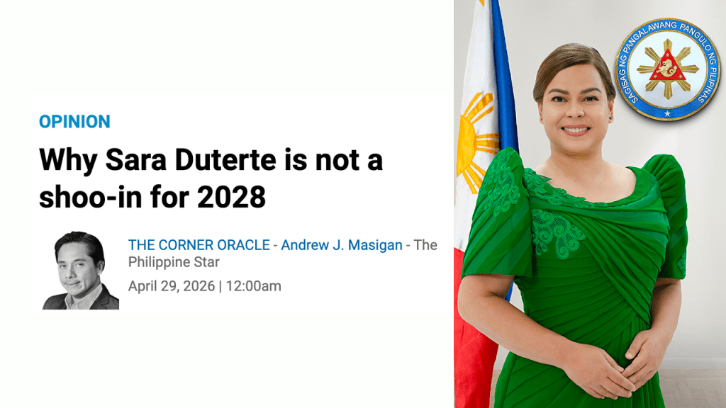 Sara Duterte still beatable in 2028 — political&nbsp;analyst